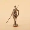 Adornos de Escritorio de Mono Rey del Infierno de Latón Lucha contra Buda Artesanías de Tallado en Bronce Adornos Mono Cielo Gran Sabio Adornos de Mano