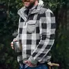2023 Nueva Estación Independiente Transfronteriza Europea y Americana Otoño/Invierno Sudadera Casual de Franela con Felpa y Bolsillo con Botones