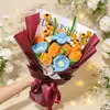 Ramos de Flores Trenzadas Hechos a Mano con Bloques de Color Retro, Ramos Creativos de Mano para Sorpresas Navideñas y de Cumpleaños, Disponibles para Venta al por Mayor
