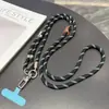 Cordão para Celular Pode Ser Usado na Diagonal, Ajustável, Sensação de Alto Padrão, Pendurado no Pescoço Corda Trançada de Poliéster Dourado-Prateado Dopamina, Novo Estilo Tendência