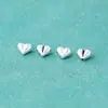 Nuevas Cuentas Perforadas Horizontales y Verticales Brillantes de Plata Esterlina S925 con Forma de Corazón Accesorios de Plata para Corazón Accesorios de Anillos de Cristal DIY
