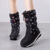 Botas de Nieve de Invierno Personalizadas para Mujer, Suelas Gruesas Antideslizantes, Cómodas de Exterior de Caña Alta con Cordones, Acolchado de Terciopelo, Botas Cálidas para Mujer
