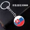 Llavero de gema de tiempo de bandera nacional de la OTAN Estados Unidos Reino Unido Francia Alemania joyería llavero colgante