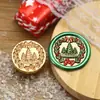 2025 Produto Novo Original Série de Natal Cabeça de Selo com Laca de Fogo Latão Gravação Árvore de Natal em Relevo Cabeça de Cobre
