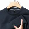 Comércio Exterior Transfronteiriço Outono Colmeia Camiseta de Manga Longa Masculina Sensação de Alto Padrão Verão Casual Top Camiseta Camisa Básica Cabelo Masculino