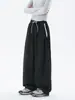 Pantalones casuales estilo Jack americano, pantalones de trabajo tipo paracaídas plisados de alta calle, unisex, corte holgado, para primavera y otoño, pantalones deportivos largos