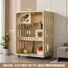 Casa de Gato em Madeira Maciça Casa de Gato de Luxo para Casa Armário Panorâmico para Gatos Ninho de Gato Estrutura de Escalada Casa de Gato Integrada de Três Andares Gaiola de Gato