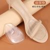 Almohadilla de palma frontal de silicona transparente para mujer, plantilla de tacón alto, sandalias invisibles con media amortiguación, antideslizante, absorción de impactos, almohadilla de palma frontal engrosada de tamaño medio.