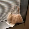 Cross2026 Outono Novo Elegante Simples Versátil Pelúcia Bolsa de Ombro Único Textura da Moda Bolsa de Mão Feminina Bolsa para o Dia a Dia