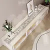 Alfombrilla para mesa de mueble de TV estilo americano, nuevo modelo 2025, mantel de lujo ligero de alta gama, alfombrilla protectora para encimera de mueble zapatero alargado, mueble auxiliar de comedor