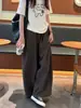 Pantalones de Trabajo de Pierna Ancha Guadaña para Mujer Primavera Otoño 2026 Cintura Alta Sueltos Caída Delgada Adelgazantes Perezosos Oversize Casual Linterna Largos