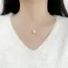 Colar Flor Pérola Cluster Romântico Estilo Francês Zircônia, Luxo Leve, Elegante, Suave, Alto Padrão, Corrente de Clavícula Estilosa Acessório de Moda