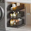 Estante de Almacenamiento Extraíble Debajo del Fregadero, Estante de Almacenamiento para Lavabo de Baño para Artículos de Tocador, Estante de Gabinete de Baño