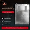 Porta à Prova de Fogo de Aço Inoxidável com Janela de Abertura, Porta Dupla Isolada para Hotel, Cozinha, Shopping Center, Porta de Passagem de Segurança, Porta de Aço Classe A