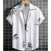 Nueva Camisa de Manga Corta Estampada de Verano 2026 para Hombre, Camisa Casual Holgada con Estampado 3D de Pintura a Tinta