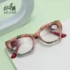 Nuevas Gafas de Lectura Moda Transfronteriza Ojo de Gato para Mujer, Gafas de Lectura Alta Definición Anti Luz Azul con Bisagras de Resorte, Venta al por Mayor