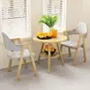 Mesa de chá e cadeiras para varanda, mesa e cadeiras simples para sala de jantar em casa, mesa redonda pequena de camada dupla, conjunto de mesa e cadeiras de lazer para loja de milk tea, mesa e cadeiras para reunião