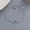 Pulseira Vazada Amorosa Moda Feminina Estilo Japonês e Coreano Senso de Design Doce Pulseira em Forma de Coração Estilo Frio ins
