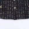 Blazer Feminino Elegante Estilo Europeu e Americano Transfronteiriço Z Nova Moda 2026 Textura Metálica Gola Alta 2293650