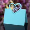 Hermosa tarjeta de mesa tridimensional hueca en forma de corazón, tarjeta de asiento rosa, tarjeta de registro para mesa de boda, tarjeta de asiento de amor al por mayor