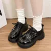 Mocasines retro de plataforma gruesa con correa de hebilla gruesa para mujer, estilo británico 2026, versátiles, que aumentan la altura