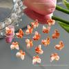Nova Névoa Mar Mel Laranja Flor Suave Joias para Unhas Resina Luminosa Borboleta Tridimensional Decoração de Arte de Unhas Feita à Mão DIY