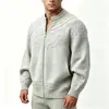 Comercio Exterior Transfronterizo Otoño/Invierno 2026 Estilo Ropa de Lujo Antigua de Punto Jacquard Cárdigan con Cremallera Talla Extra Abrigo Suéter para Hombre