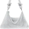 Bolsa Popular Personalizada Transfronteriza de Diamantes Brillantes con Pedrería para la Axila de Hombro Único Cruzada de Mano Bolsa de Noche para Mujer Bolsa Ling de León