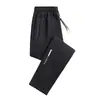 Pantalones casuales para hombre invierno con forro polar grueso pantalones deportivos cintura elástica pantalones rectos holgados pantalones cálidos pantalones deportivos para hombre