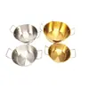 Cuenco de Acero Inoxidable para Vino de Arroz, Cuenco Coreano de Vino de Arroz con Asa, Cuenco Pequeño para Condimentos, Platillo para Salsa, Cuenco para Salsa, Color Titanio Cepillado