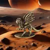 Adornos de Latón de Pterosaurio Dragón Volador Dinosaurio Pequeño Transfronterizos Adornos Antiguos Viejos para Mascotas de Té Escritorio de Oficina como Regalos para Niños