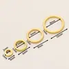 Anillo de cobre de 18K bañado en color oro real que conserva el color anillo cerrado hecho a mano DIY círculo de acabado collar pendientes pulsera anillo de conexión de acabado