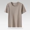 Bf Camiseta preta de manga curta de algodão estilo americano, combina com tudo, masculina e feminina, básica, cor sólida, oversized, base Branca.