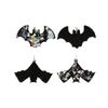 Venta caliente transfronteriza de accesorios de resina: pendientes, collares y llaveros de murciélago negro para Halloween.