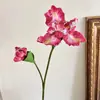 Suministro transfronterizo de flores artificiales EVA de íris de dos cabezas con un toque de alta gama, adecuadas para decoración del hogar y accesorios de fotografía