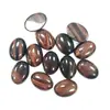Anillo Ovalado de Piedra Ojo de Tigre Rojo para Mayorista Redondo Parche Redondo Múltiples Especificaciones DIY Incrustado Accesorios de Mesa