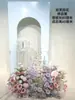 Flor de Casamento Criativa Flor Rosa de Casamento Fileira de Flores Arranjo de Flores de Chão Salão de Casamento Decoração de Arte Floral Pronta