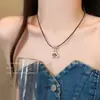 Collar Trenzado de Cuerda con Perlas de Piedra Natural para Mujer, Cadena para Clavícula de Piedra Ojo de Tigre Estilo Chino Nuevo Vintage, Accesorio Largo Colgante para el Cuello con Manchas