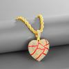 Colgante de acero inoxidable con forma de corazón roto, estilo hip hop transfronterizo europeo y americano, con personalidad de diamantes, para hombre y mujer.