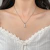 Collar de Plata Nalan S925 Fresco y Dulce Diseño Nicho Elegante Simple Cilindro Diamante Completo Y01818