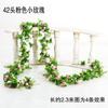 Enredadera Artificial de Rosas Pequeñas Transfronteriza, Enredadera Larga de Flores Falsas Multicolor, Decoración de Planta Verde para Tubería de Aire Acondicionado, Venta al por Mayor de Flores de Seda