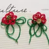 Estilo de feriado linda flor de borla de cristal diy grampo de cabelo trançado à mão acessórios de cabelo brincos femininos material atacado