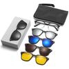 Gafas de Sol Polarizadas con Clip Magnético, Clip para Gafas Retro para Miopía, Doble Uso para Conducir, Polarizadas Anti-UV