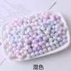 Cuentas de Acrílico Aurora Sirena de 8 mm con Degradado Agujero Recto Cuentas Redondas Cuentas Sueltas Material para Manualidades Accesorios Material para Hacer Pulseras