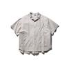 ABOOX CAO Estilo Camping de Montaña Bolsillo Grande Camisa de Trabajo Vintage Holgada para Hombre Verano Manga Corta XC005