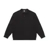 Moletom masculino 2026 primavera e outono novo estilo, gola alta, jaqueta pulôver com meio zíper, estilo japonês texturizado, jaqueta da moda de cor sólida