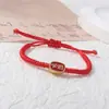 Pulsera trenzada de nudo de oro para pareja, para el año de nacimiento, atrayendo riqueza y fortuna, cuerda roja rica y caprichosa, cuerda negra, pulsera para estudiantes de lugar escénico