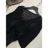 Yuran 26 Nuevo Estilo Primavera Temprana Estilo Francés Elegancia Relajada Mezcla de Lana de Alpaca Ultrafina Tejido Jacquard Manga Corta Cuello Camisero