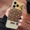 Patrón de Cuadros Florales Adecuado para Funda de Teléfono iPhone 17 Pro Max, Nuevo Modelo para Apple 16 Pro, Gama 15 Pro, 16 Cuero