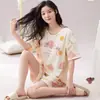Pijama de Manga Corta para Mujer 2026, Shorts de Verano, Ropa Casual para Estudiantes, Se Puede Usar Afuera, Ropa para el Hogar, Fresco Conjunto de Dos Piezas